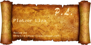 Platzer Liza névjegykártya